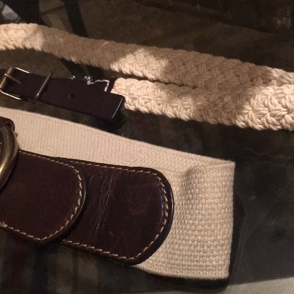 Women’s Lot of 2 woven and leather belts - Picture 4 of 8